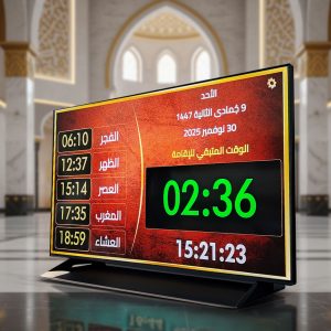 49 جهاز مواقيت الصلاة الركيزة للمساجد الأصلي